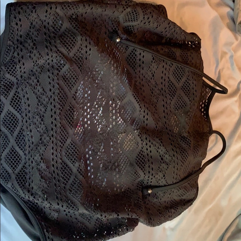 Soma black crochet swim suit